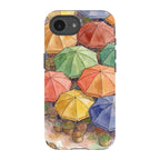 Market Umbrellas from Above by Tobi Akinyemi — iPhone 16e Tough Case — Finnaij