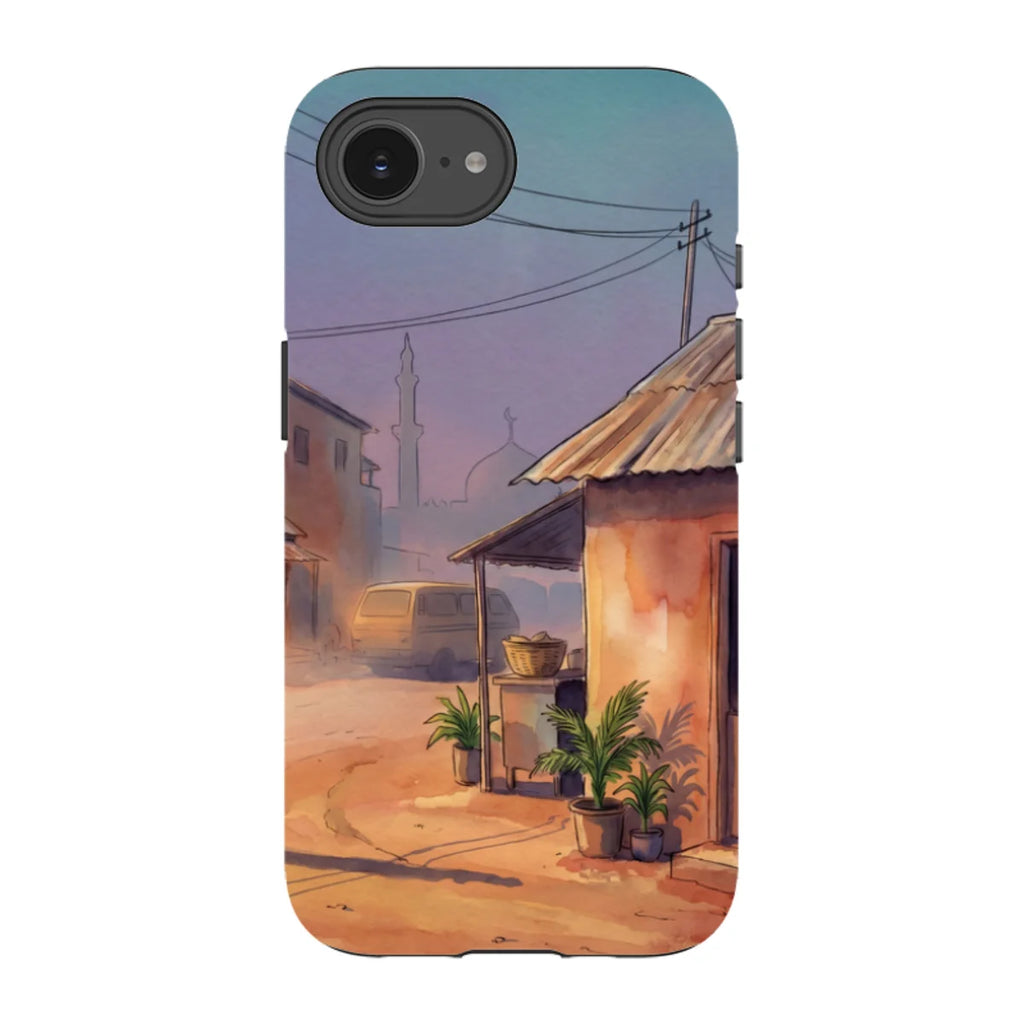 City Edge Quiet Street by Tobi Akinyemi — iPhone 16e Tough Case — Finnaij