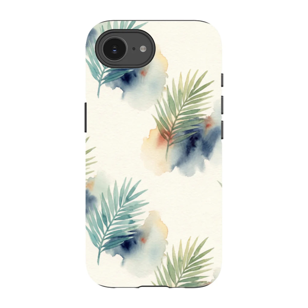 Palm Frond Breeze Pattern by Tobi Akinyemi — iPhone 16e Tough Case — Finnaij