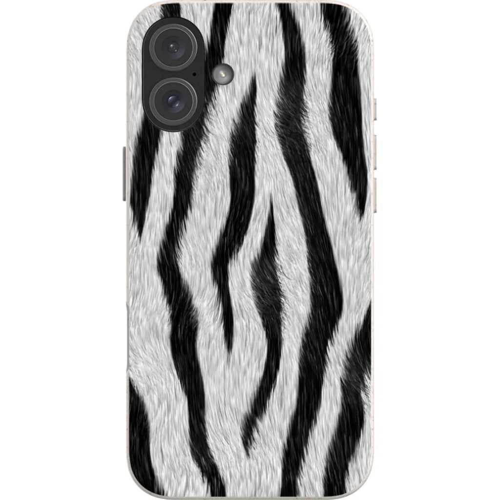 Zebra Groove — iPhone 16 Plus iPhone Bio-degradable Case — Finnaij