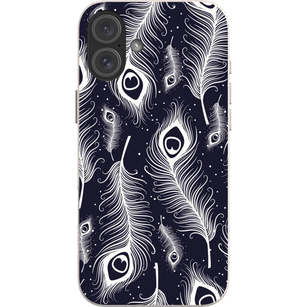 Feathers in Bloom — iPhone 16 Plus iPhone Bio-degradable Case — Finnaij