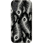 Feathers in Bloom Black — iPhone 16 Plus iPhone Bio-degradable Case — Finnaij