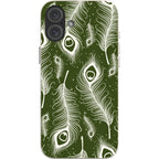 Feathers in Bloom Army Green — iPhone 16 Plus iPhone Bio-degradable Case — Finnaij