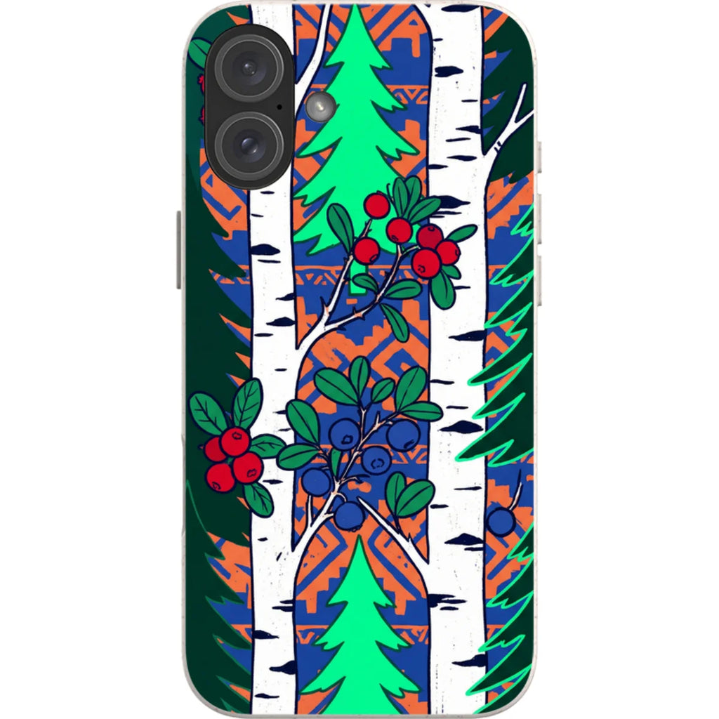 Nordic Forest by Aino Kallio — iPhone 16 Plus iPhone Bio-degradable Case — Finnaij