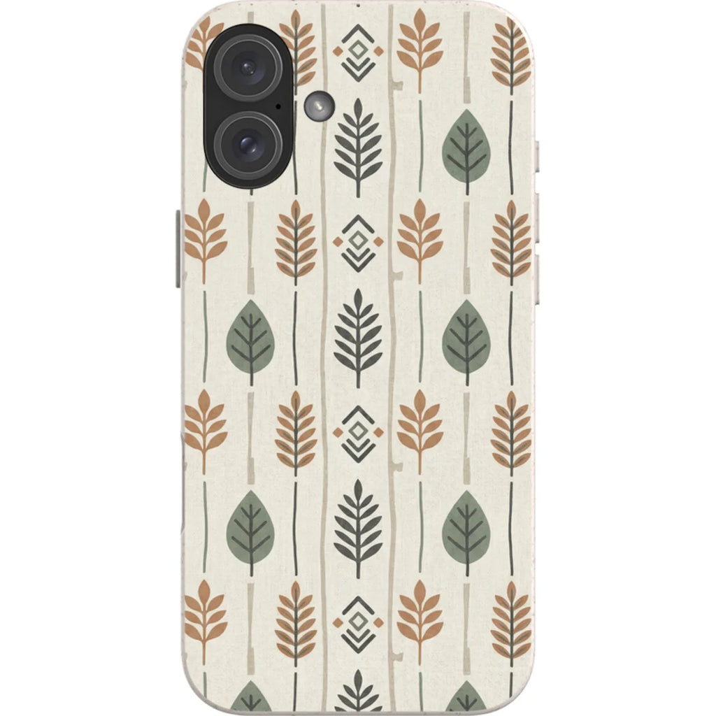 Birch and Linen Pattern by Elsi Vaarala — iPhone 16 Plus iPhone Bio-degradable Case — Finnaij