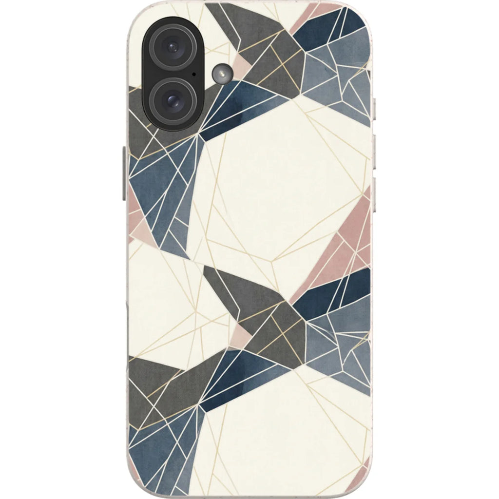 Frozen Lake Geometry by Elsi Vaarala — iPhone 16 Plus iPhone Bio-degradable Case — Finnaij