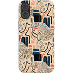 Sandstone Adire by Ada Okoye — iPhone 16 Plus iPhone Bio-degradable Case — Finnaij