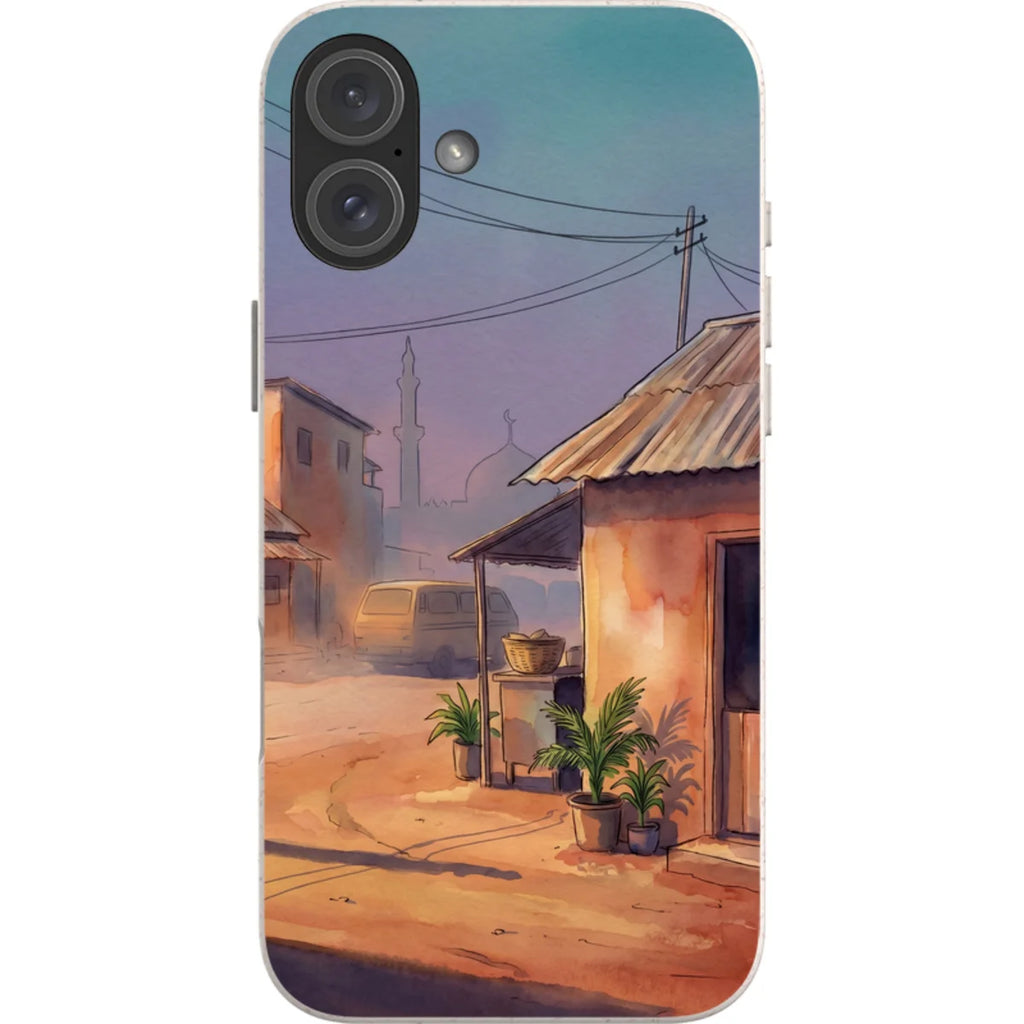City Edge Quiet Street by Tobi Akinyemi — iPhone 16 Plus iPhone Bio-degradable Case — Finnaij