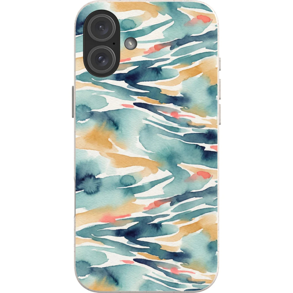 River Reflection Pattern Crop by Tobi Akinyemi — iPhone 16 Plus iPhone Bio-degradable Case — Finnaij