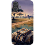 Aso-Oke Accent in the Landscape by Tobi Akinyemi — iPhone 16 Plus iPhone Bio-degradable Case — Finnaij