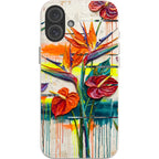 Tropical Flowers by Frida Lövström — iPhone 16 Plus iPhone Bio-degradable Case — Finnaij