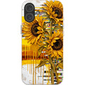 Sunflowers with Abstract Golden Chaos by Frida Lövström — iPhone 16 Plus iPhone Bio-degradable Case — Finnaij
