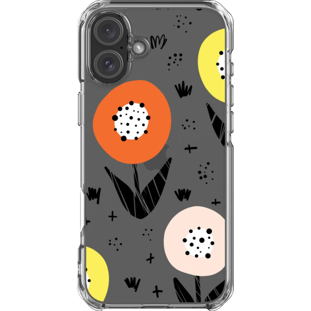 Botanical Doodle — iPhone 16 Plus Clear Impact Case — Finnaij