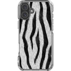 Zebra Groove — iPhone 16 Plus Clear Impact Case — Finnaij