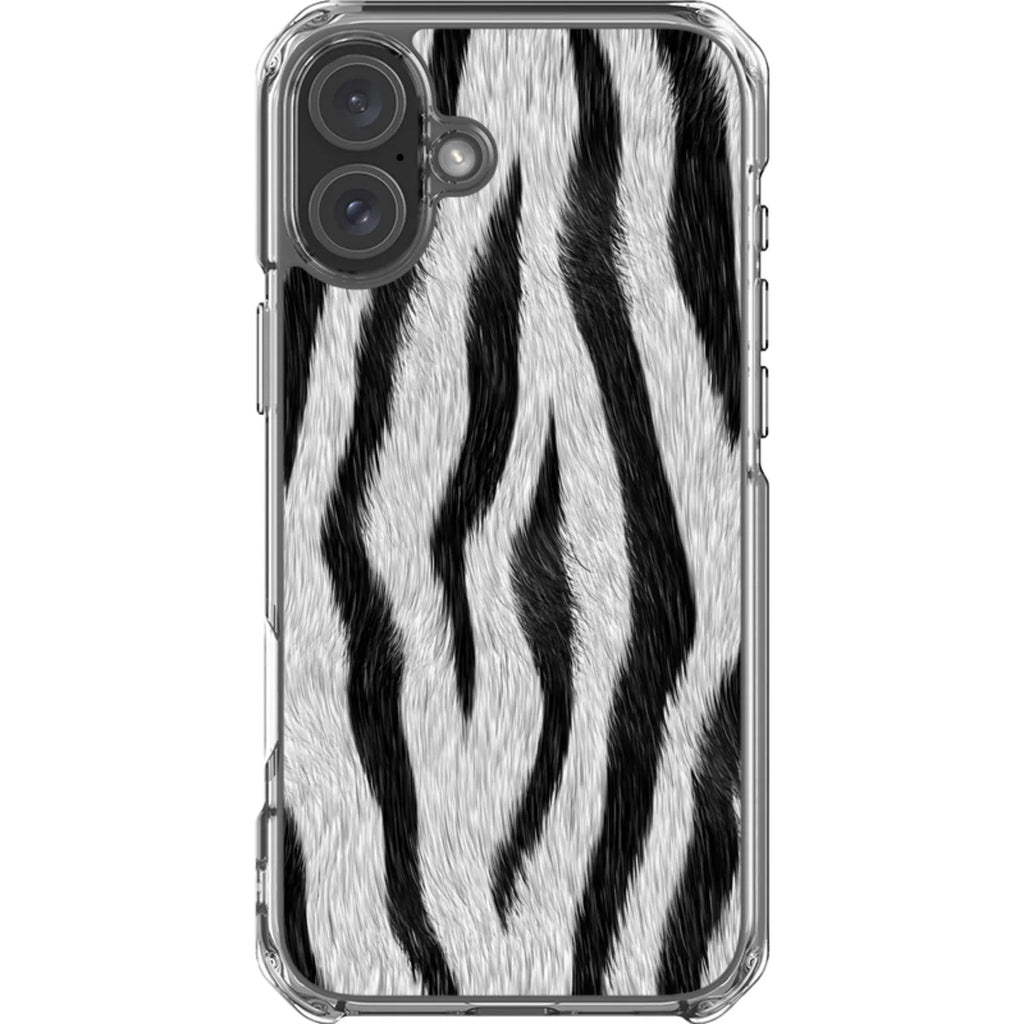 Zebra Groove — iPhone 16 Plus Magsafe Clear Impact Case — Finnaij