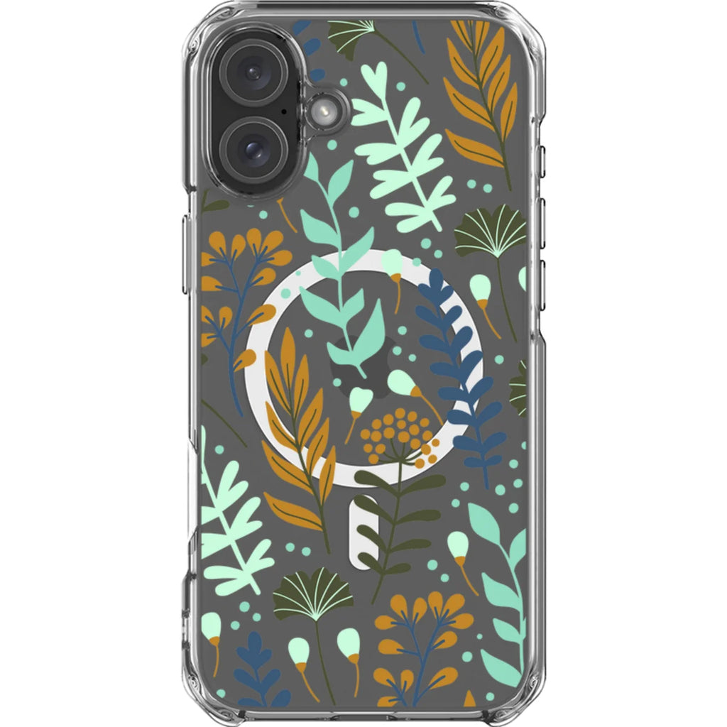 Wild Floral — iPhone 16 Plus Magsafe Clear Impact Case — Finnaij