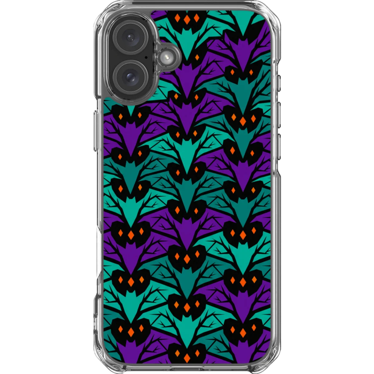 Bat Forest — iPhone 16 Plus Magsafe Clear Impact Case — Finnaij