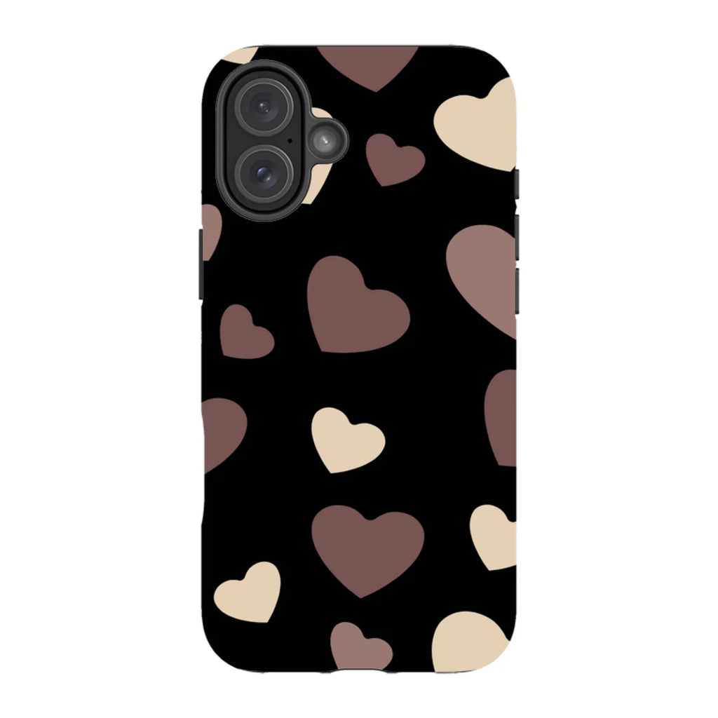 White & Black Hearts- iPhone Magsafe Tough Case — iPhone 16 Plus — Finnaij