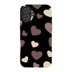 White & Black Hearts- iPhone Magsafe Tough Case — iPhone 16 Plus — Finnaij