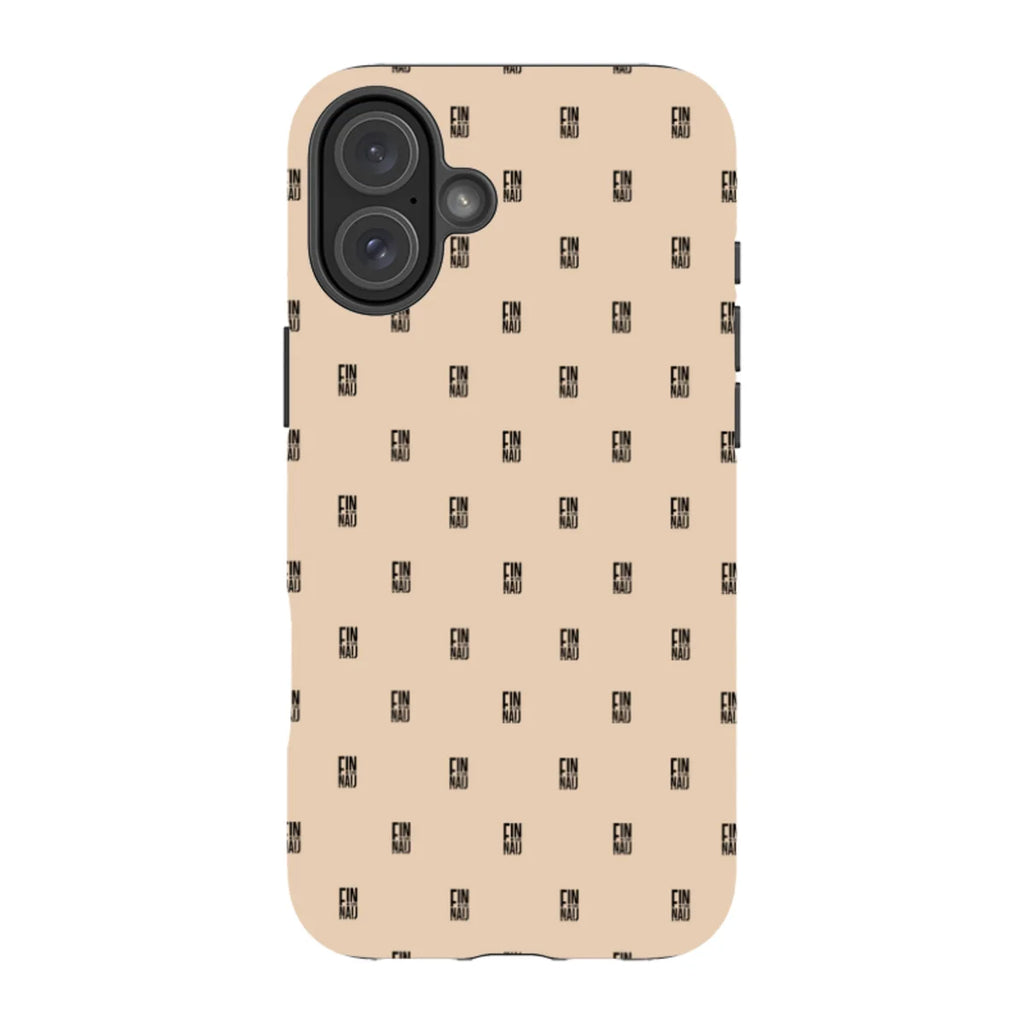 Monogram Beige Harvest — iPhone 16 Plus Magsafe Tough Case — Finnaij