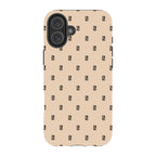 Monogram Beige Harvest — iPhone 16 Plus Magsafe Tough Case — Finnaij