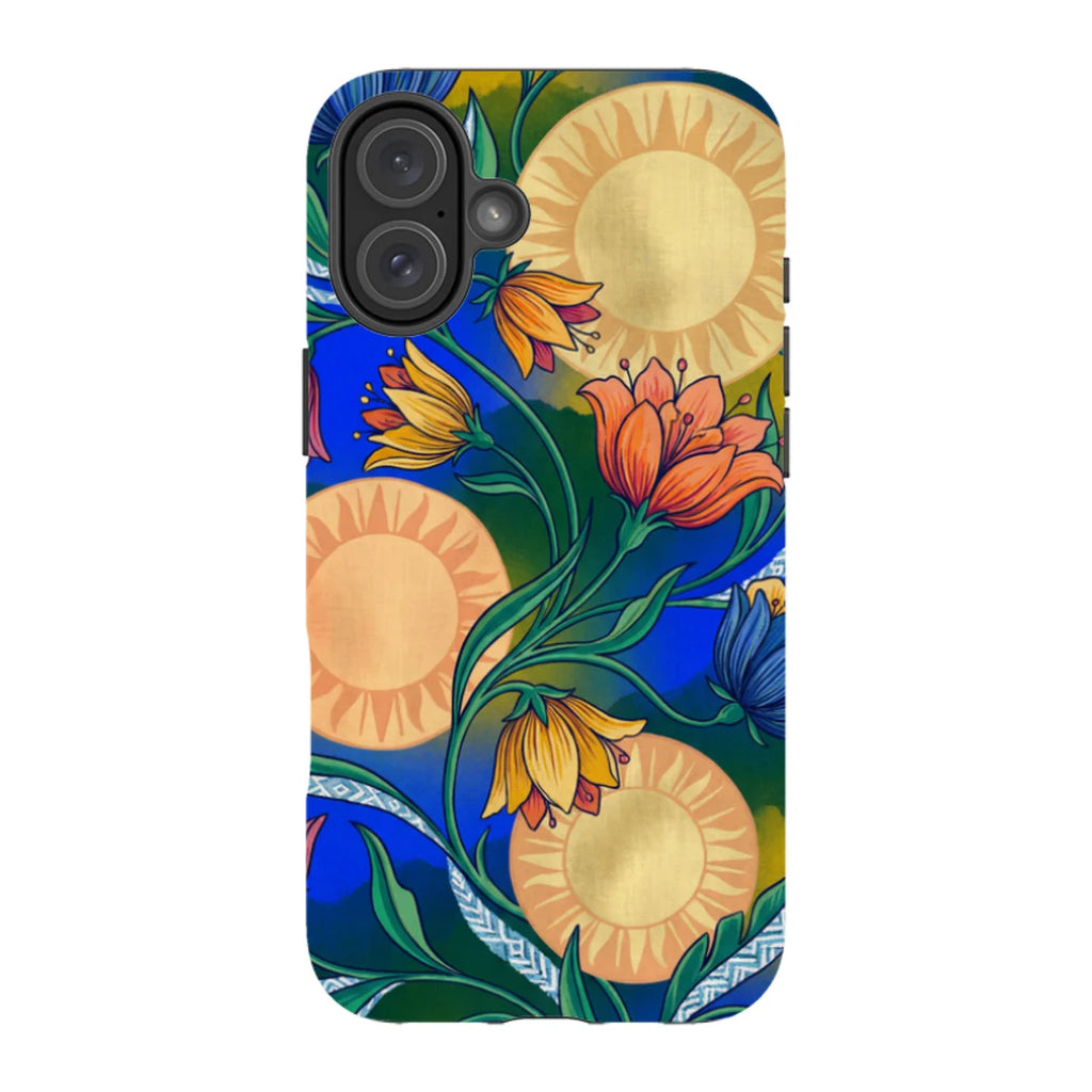 Midnight Sun Garden by Aino Kallio — iPhone 16 Plus Magsafe Tough Case — Finnaij