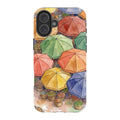Market Umbrellas from Above by Tobi Akinyemi — iPhone 16 Plus MagSafe Tough Case — Finnaij