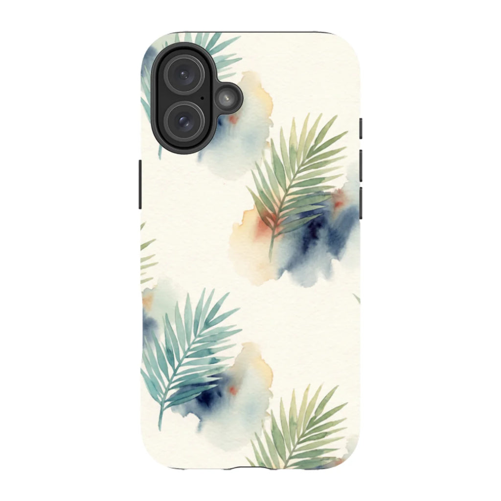 Palm Frond Breeze Pattern by Tobi Akinyemi — iPhone 16 Plus MagSafe Tough Case — Finnaij