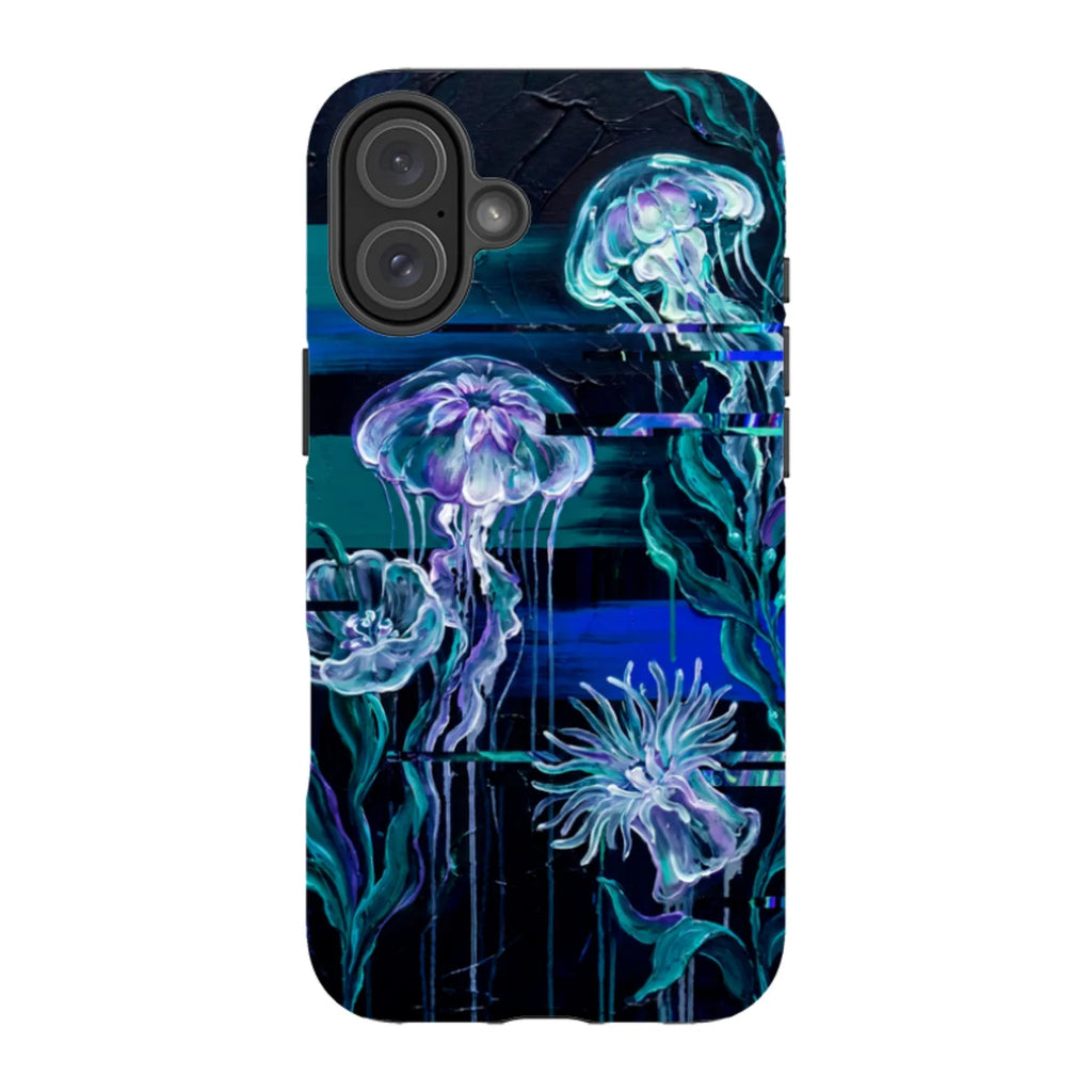 Deep-Sea Underwater Botanical Fantasy by Frida Lövström — iPhone 16 Plus Magsafe Tough Case — Finnaij