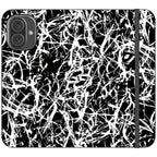 Black-White Grunge — iPhone 16 Plus Wallet Case — Finnaij