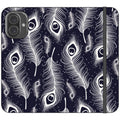 Feathers in Bloom Vegan Leather — iPhone 16 Plus Wallet Case — Finnaij