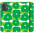 Bold Floral Green Vegan Leather — iPhone 16 Plus Wallet Case — Finnaij