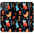 Nordic Ornament Black Vegan Leather — iPhone 16 Plus Wallet Case — Finnaij