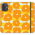 Bold Floral Orange — iPhone 16 Plus Wallet Case — Finnaij
