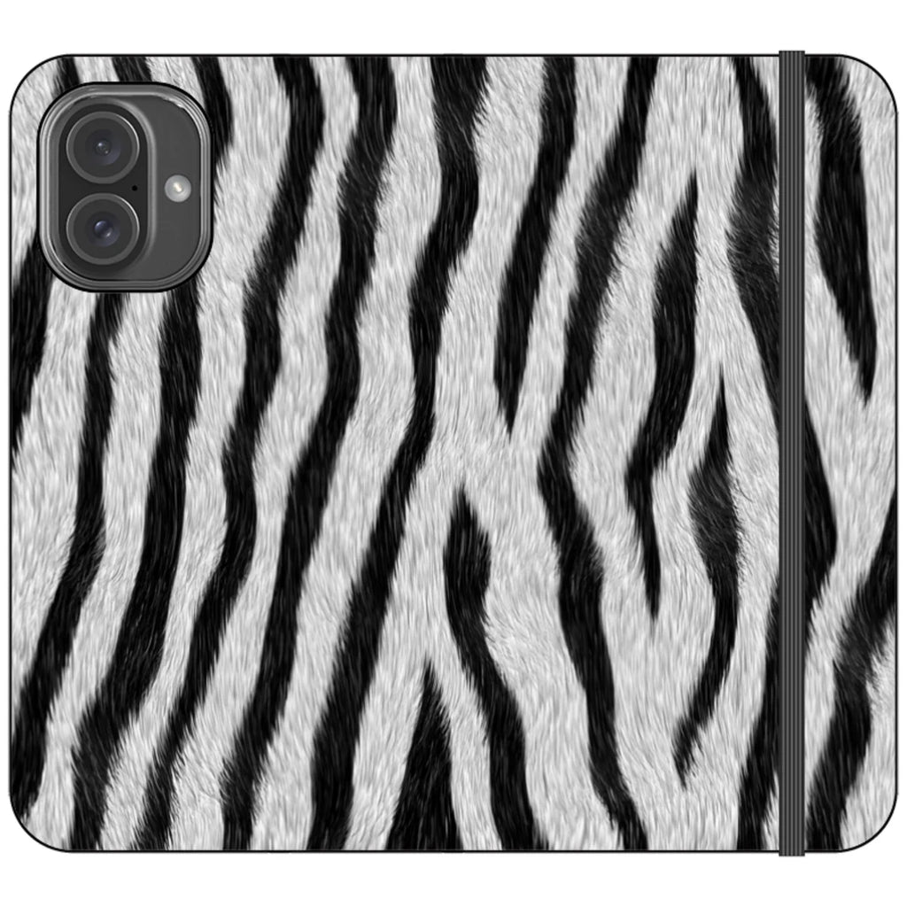 Zebra Groove — iPhone 16 Plus Wallet Case — Finnaij