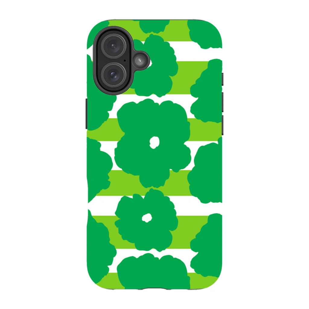 Bold Floral Green — iPhone 16 Plus Tough Case — Finnaij