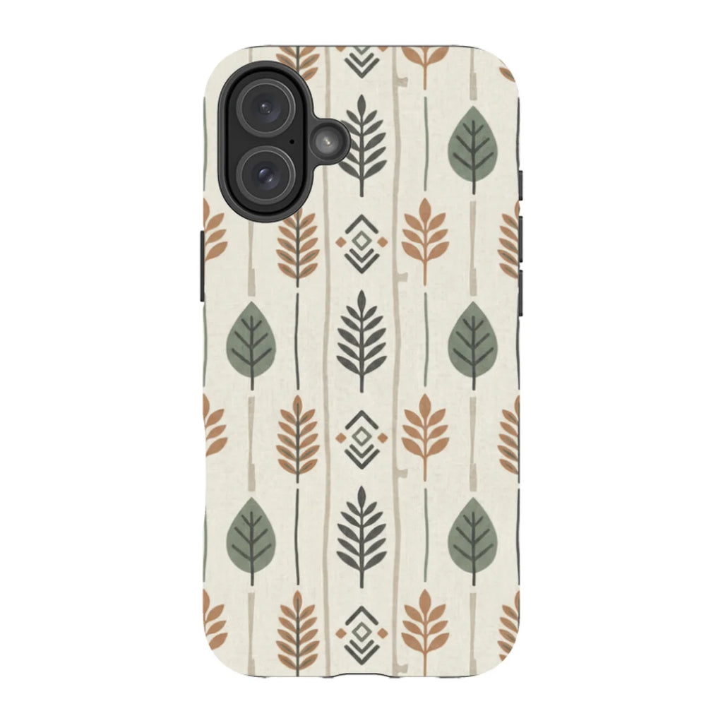 Birch and Linen Pattern by Elsi Vaarala — iPhone 16 Plus Tough Case — Finnaij