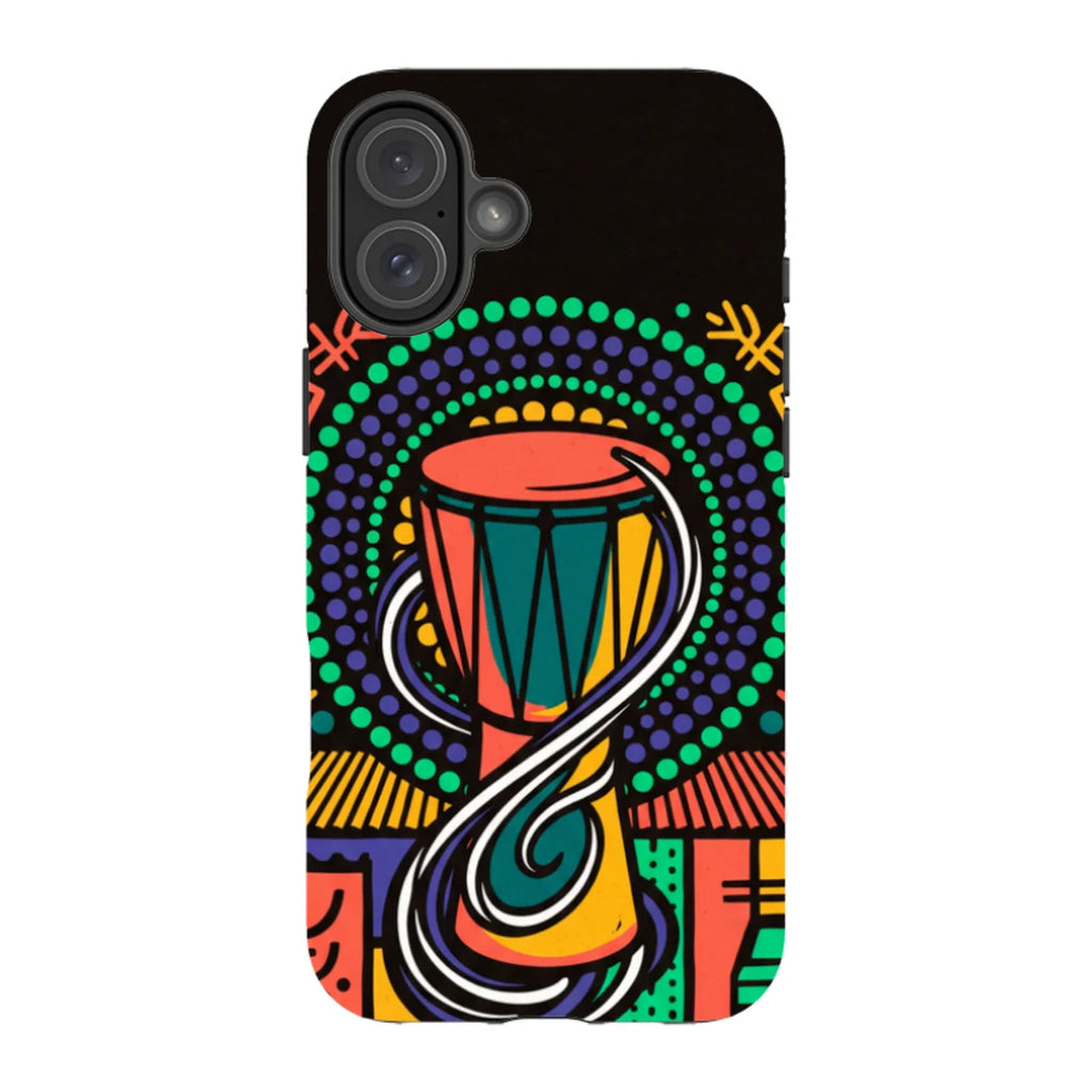 Talking Drum Halo by Ada Okoye — iPhone 16 Plus Tough Case — Finnaij