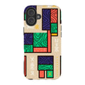 Ankara Blocks on Sand by Ada Okoye — iPhone 16 Plus Tough Case — Finnaij