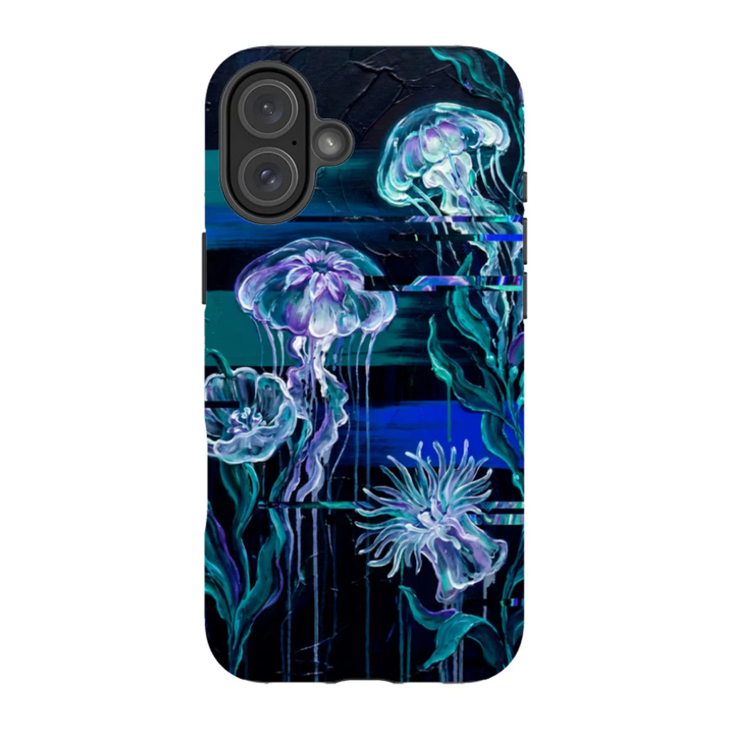 Deep-Sea Underwater Botanical Fantasy by Frida Lövström — iPhone 16 Plus Tough Case — Finnaij