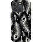 Feathers in Bloom Black — iPhone 16 Pro Max iPhone Bio-degradable Case — Finnaij