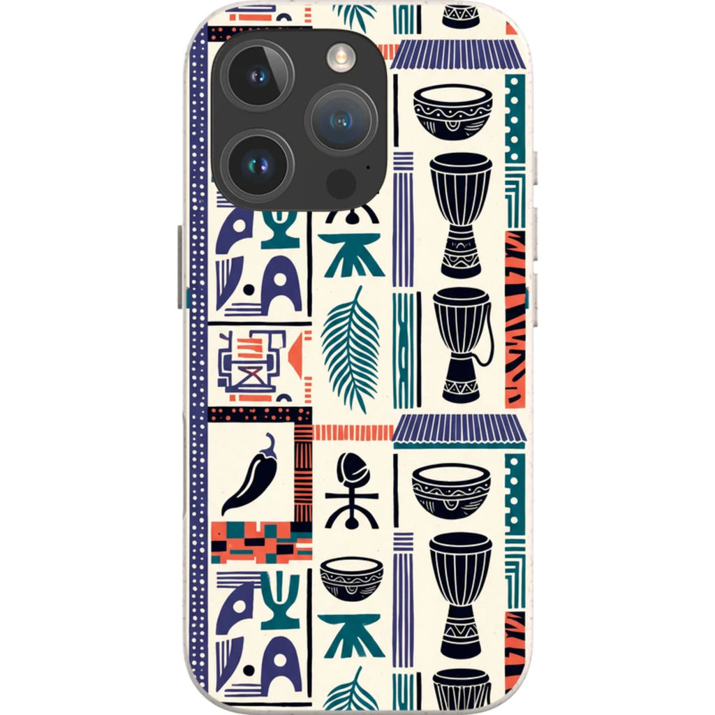 Market Day Icons by Ada Okoye — iPhone 16 Pro Max iPhone Bio-degradable Case — Finnaij