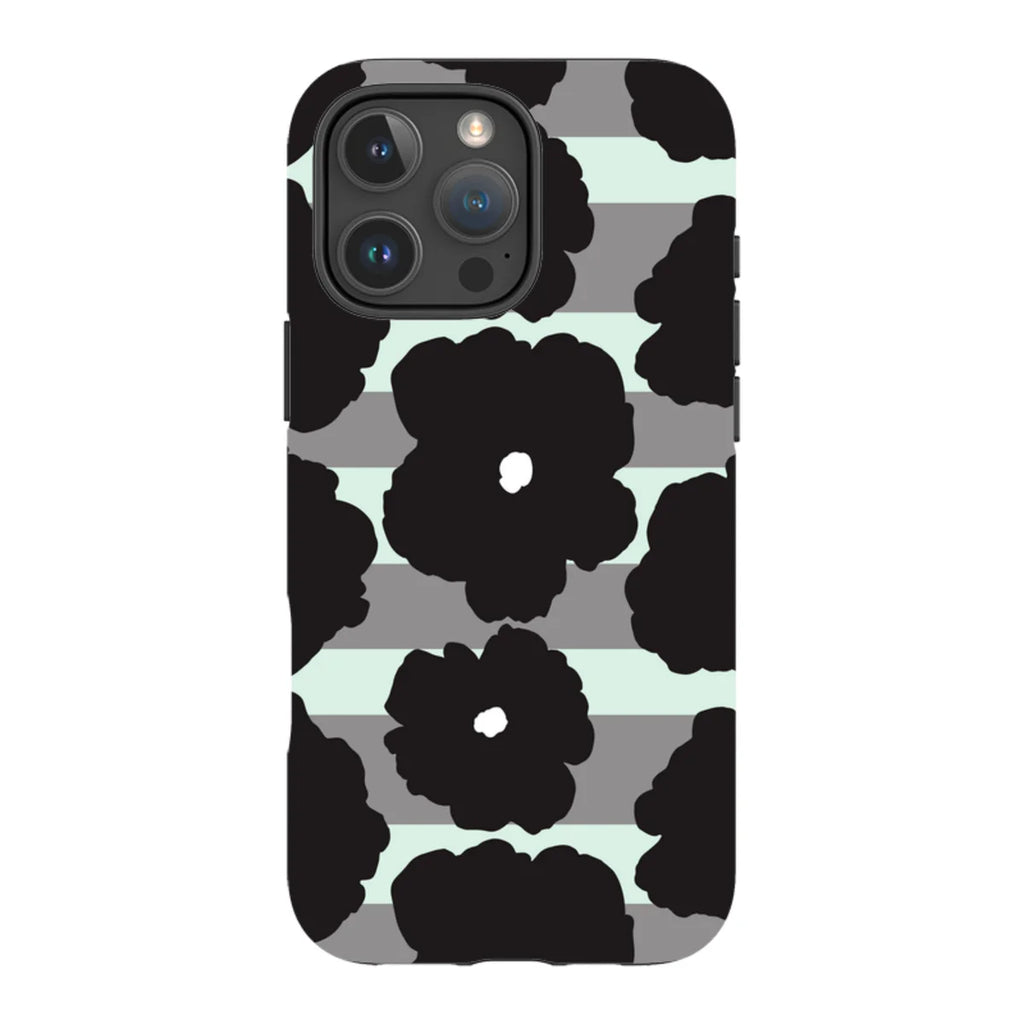 Bold Floral Black — iPhone 16 Pro Max Magsafe Tough Case — Finnaij