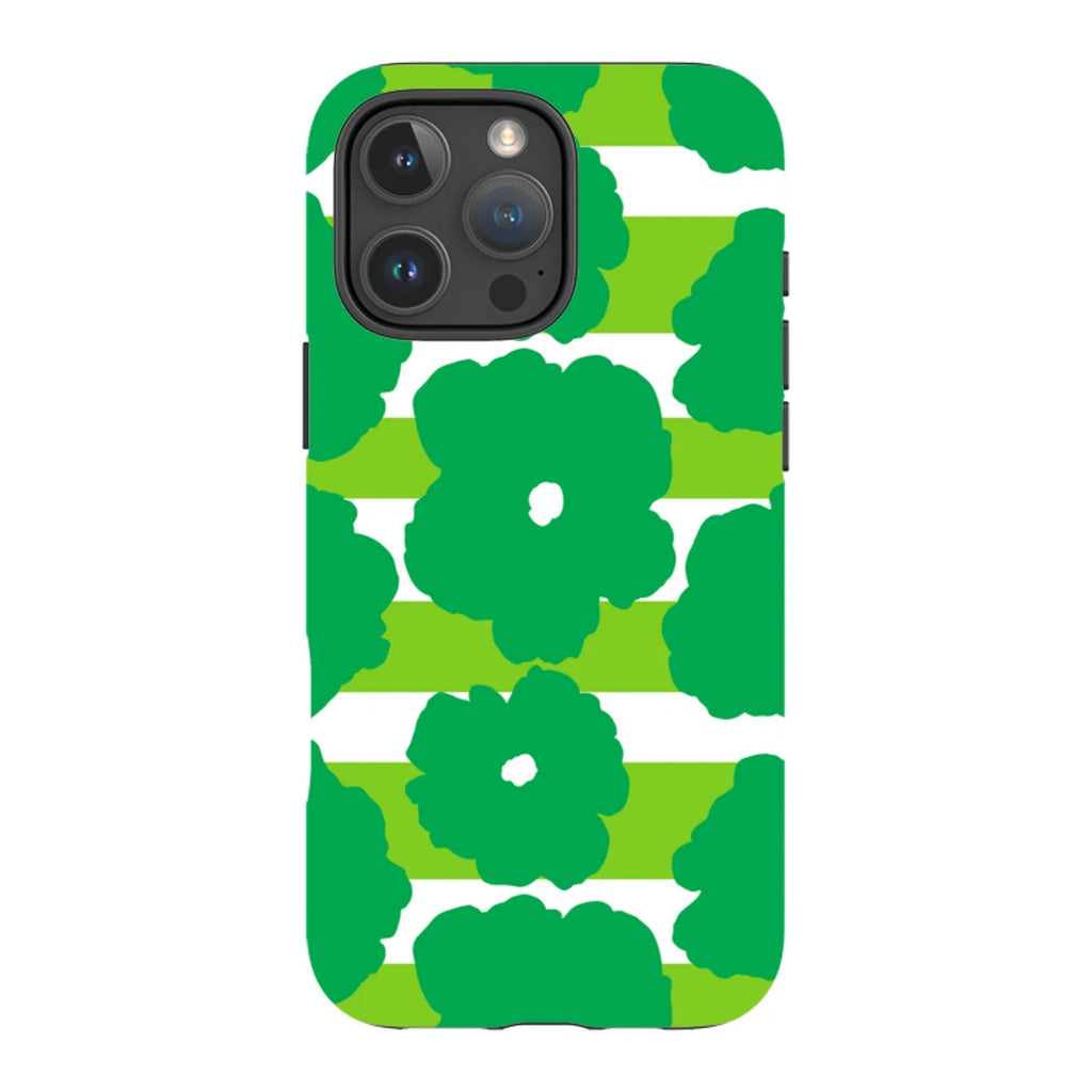 Bold Floral Green — iPhone 16 Pro Max Magsafe Tough Case — Finnaij