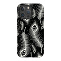 Feathers in Bloom Black — iPhone 16 Pro Max Magsafe Tough Case — Finnaij