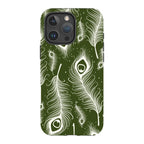Feathers in Bloom Army Green — iPhone 16 Pro Max Magsafe Tough Case — Finnaij
