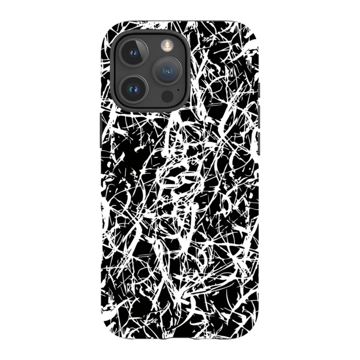 Black-White Grunge — iPhone 16 Pro Max Magsafe Tough Case — Finnaij