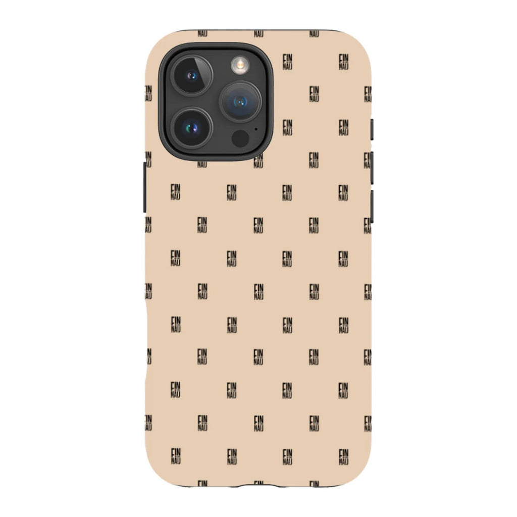 Monogram Beige Harvest — iPhone 16 Pro Max Magsafe Tough Case — Finnaij