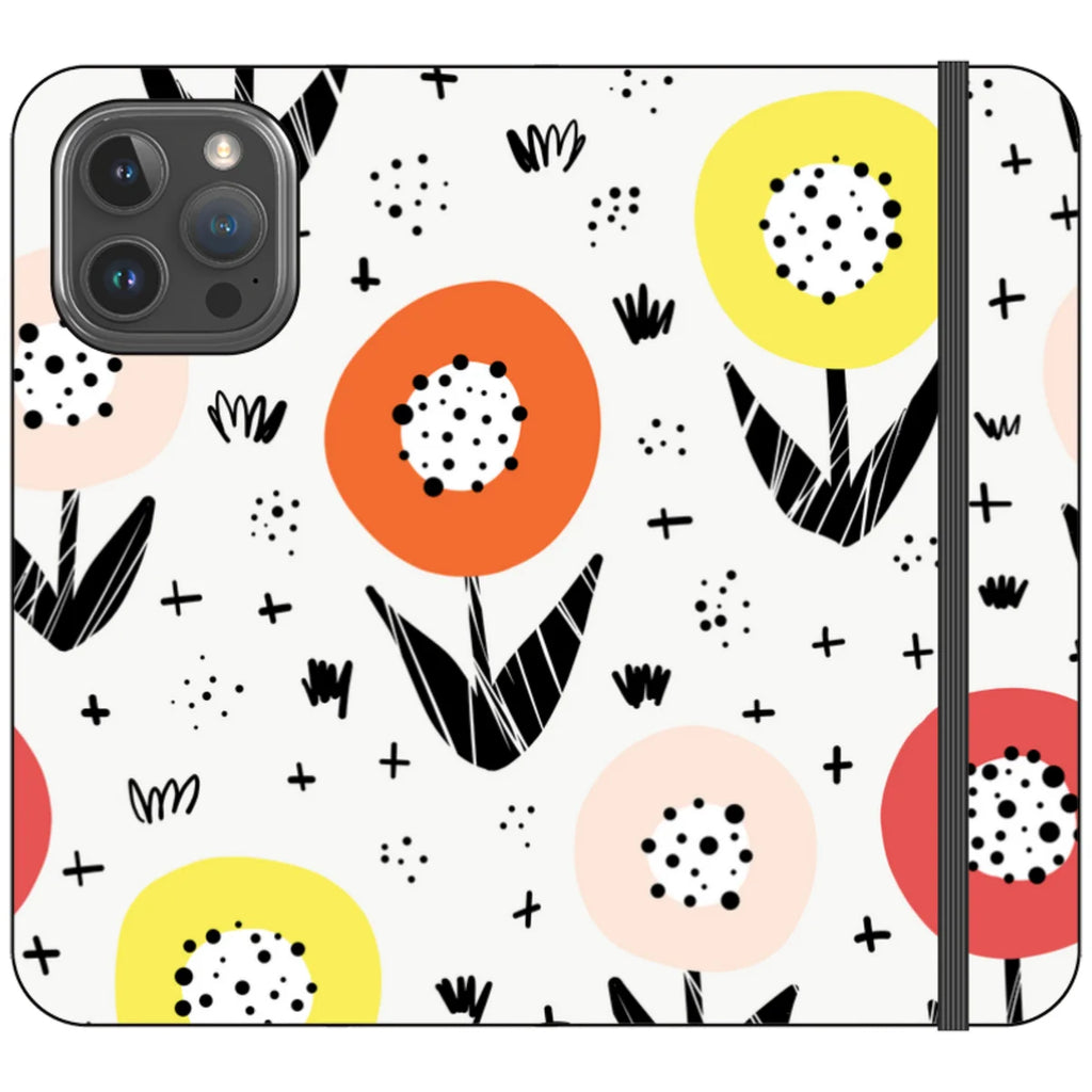Botanical Doodle — iPhone 16 Pro Max Wallet Case — Finnaij