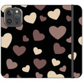 White & Black Hearts Vegan Leather — iPhone 16 Pro Max Wallet Case — Finnaij